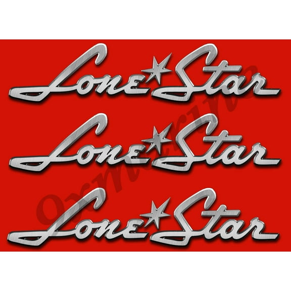 3 Lone Star boat stickers 10"x2" each