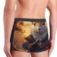 thumbnail image 4 of Bingfone Maple Leaf Meditating Squirrel Men's Underwear - Casual Stretch Boxer Briefs-Small, 4 of 7