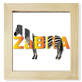 thumbnail image 1 of Cheval Rayé Noir Blanc Prairie Carré Cadre Photo Mur Table d'Affichage, 1 of 3