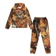 thumbnail image 4 of Uorisanigo Girls Boys Sweatsuit Set - Oversized Long Sleeve Camo Owl Hunter Hooded Sweatshirt Top and Sweatpants Fall Winter Outfits 2PCS Set Kids Pullover Sweatshirt, 4 of 7