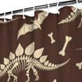 thumbnail image 3 of Brown Cartoon Dinosaurs Fossils Pattern Shower Curtain 72"x84" ,Bathroom Decorative Shower Curtains Set with 12 Hooks,Modern Waterproof Washable Shower Curtain, 3 of 6