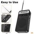 thumbnail image 2 of AM FM Pocket Radio, Transistor Radio with Loudspeaker, Headphone Jack, Portable Radio for Indoor, Outdoor Use, 2 of 7