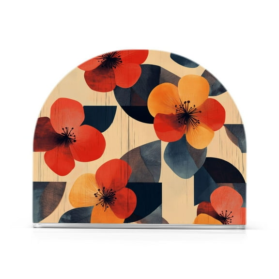 Yayeee Napkin Holder for Table Kitchen Paper Tissue Organization, Flowers Pattern
