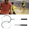 thumbnail image 2 of 1Pair Professional Double Badminton Racquet Set Light Weight Shuttlecocks Racquet for Outdoor Backyard Games Enduring, 2 of 8