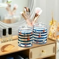 thumbnail image 3 of Yayeee 2 Pack Qtip Holder Dispenser for Bathroom with Lid Cotton Swab Canister, Blue Sailboats, 3 of 6