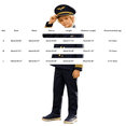 thumbnail image 4 of YunPes Boys Pilot Uniform Double-Breasted Navy Suit Jacket Matching Suit Trousers & Officer Hat Halloween Birthday Party School Event Role Dress-Up, 4 of 6