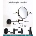 thumbnail image 4 of Bathroom Mirror Makeup Mirror Wall Type Cosmetology Magnifier Extensible Double Face Mirror 8 inch, 4 of 7