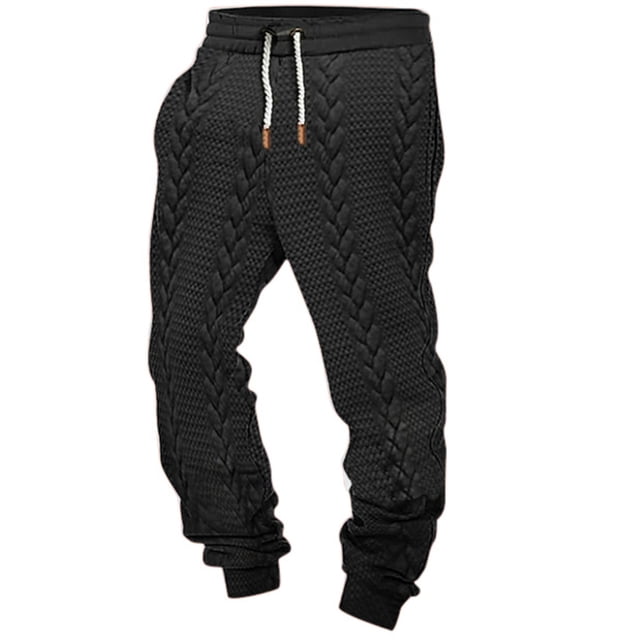 Men's Casual Sports Pants - Loose Fit, Soft Polyester Sweatpants for Spring/Autumn/Summer