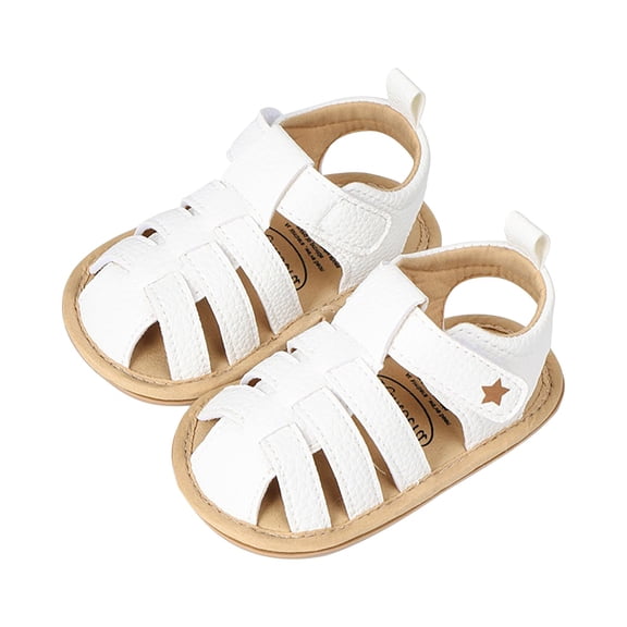 Ruyang Baby Boys Girls First Walking Sandals Star Hook and Loop Wide Toe Box Sandals Summer Swim Beach Breathable Flats Shoes