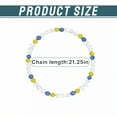 thumbnail image 5 of DESIGNICE Baseball Necklaces for Men Ball-Shaped Rhinestones Baseball Necklace White, Yellow and Blue Color Scheme Necklaces for Men Softball Gifts Chain Length 23.62In, 5 of 6