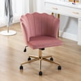 thumbnail image 2 of Duhome Home Office Chair Task Chair Velvet Swivel Pink 1 Pcs, 2 of 7