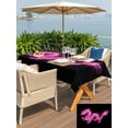 thumbnail image 5 of Outdoor Tablecloth with Umbrella Hole for Patio/Picnic/Party/Camping, Dragon Flames Waterproof Table Cloth Rectangle Table Cover Washable, Purple Dragons Abstract Modern Art (60"x 84"), 5 of 8