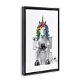 thumbnail image 3 of Stupell Industries Eclectic Unicorn Texting on Toilet Black Floating Frame Canvas Art, 21 x 31, by Annalisa Latella, 3 of 8