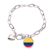 thumbnail image 1 of Colombia national flag America del sur país símbolo Mark patron Pulsera de cadena de corazón joyería encanto moda, 1 of 3