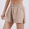 thumbnail image 4 of RYRJJ Women's 2 in 1 Running Shorts for Gym Yoga Workout Athletic Liner Shorts High-Waisted Shorts with Pockets(Khaki,XL), 4 of 8