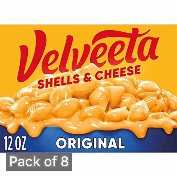 Velveeta Shells & Cheese Dinner Original 12 oz Box (Pack of 8)
