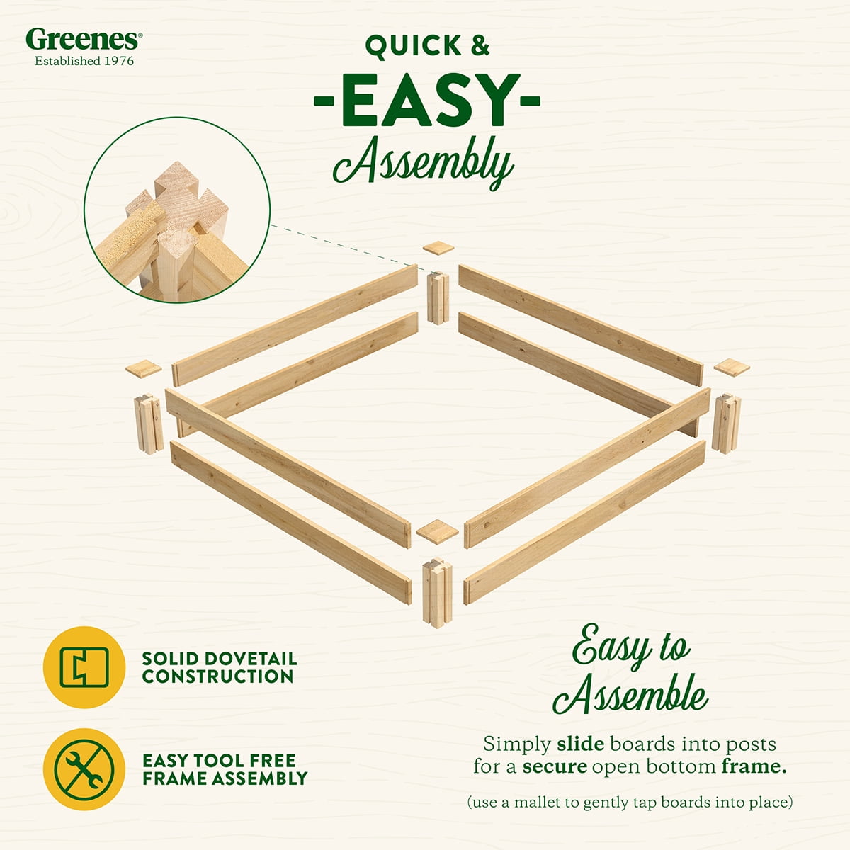 Greenes Fence 4' x 4' x 7" (3/4" Thick) Premium Cedar Raised Garden Bed