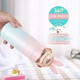 thumbnail image 2 of Termo infantil con forma de conejito - Termo de acero inoxidable, taza de café de viaje a prueba de fugas, resistente taza de agua caliente para bebé de 355 ml - Rosa, 2 of 5