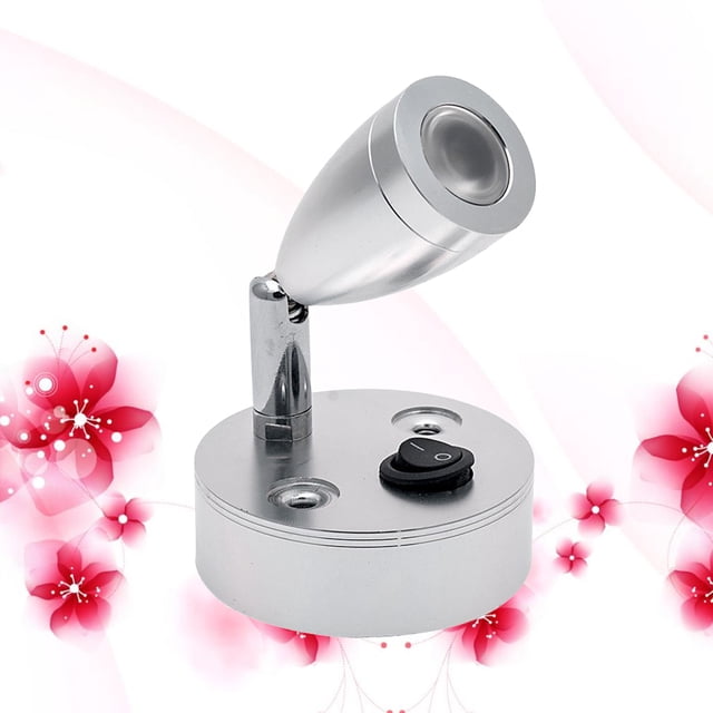 RUNROTOO Lumières Intérieures de Véhicule Récréatif Lumière de Lecture Métal Argenté 1Pcs Usage Intérieur Bateau