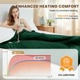 thumbnail image 2 of WISHEAD Electric Heated Blanket Throw Soft Flannel & Sherpa, 5 Heat Levels, 3 Hours Auto-Off Over-Heat Protection ETL Certification (50"x60", Green), 2 of 9