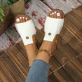 thumbnail image 6 of PUMISAS Summer Flat Slippers For Women Breathable Round Toe Slippers Solid Color Comfortable Slippers Outside Beach Casual Open Toe Shoes, 6 of 9