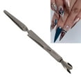 thumbnail image 4 of Nail Cuticle Pusher, Nail Shaping Tweezers  Portable Double End  For Manicure For Beauty Salon Ruthenium Black, 4 of 8
