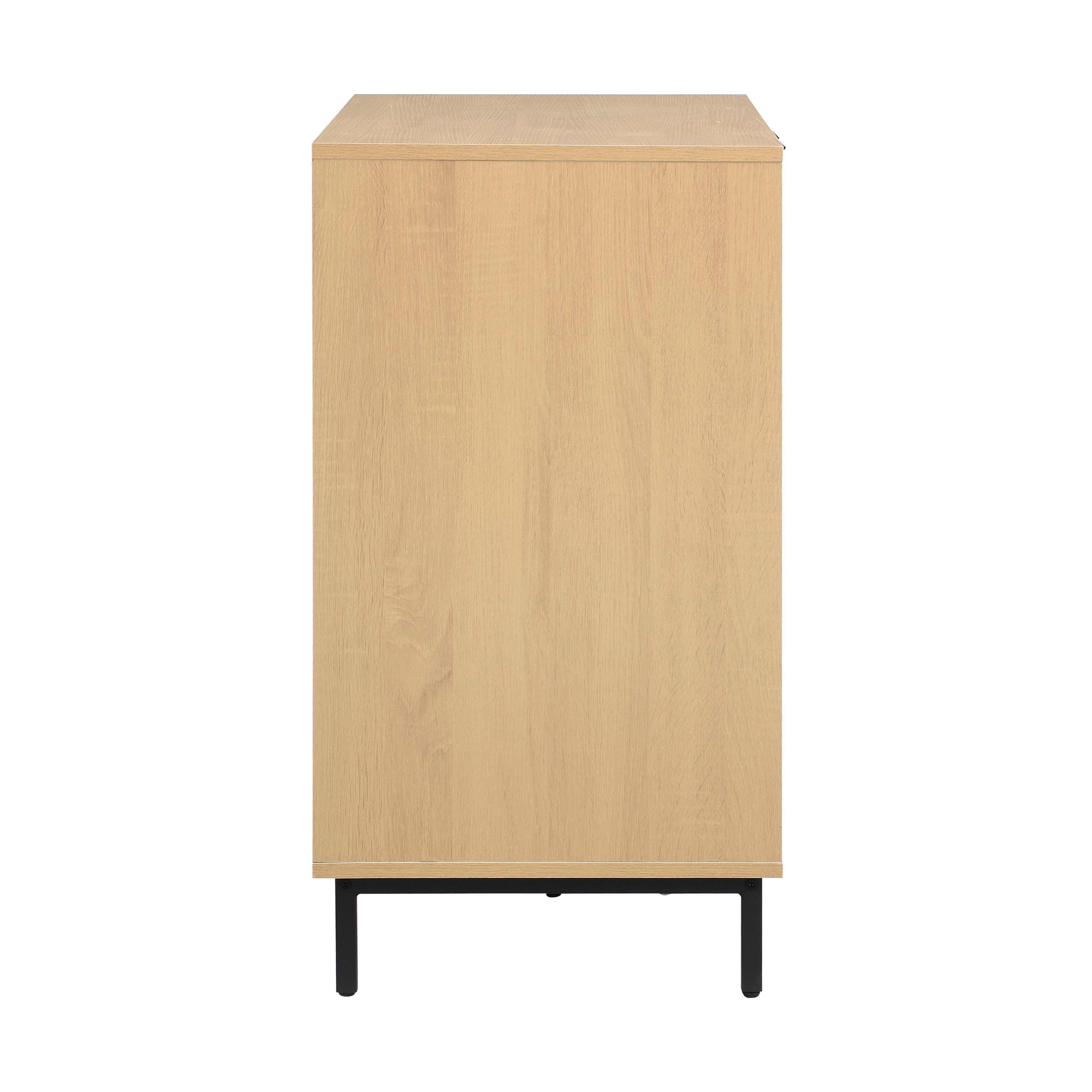 Euroco Sideboard Buffet Cabinet with Storage, Modern Storage Credenza Coffee Bar with 2 Doors for Kitchen Living Room,Entryway,Light Oak