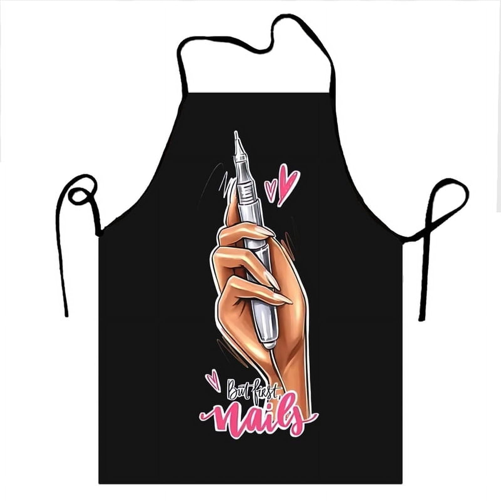 Custom Bib Nail Polish Is My Power Apron for Men Women Adult Chef Cooking Kitchen Nail Polish Tablier Cuisine Painting
