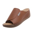thumbnail image 2 of Norvail Womens Fashion Comfortable Breathable Platform Slides Wedge Sandals with Stitching Detail Casual Summer Mules Open Toe Arch Support, 2 of 7
