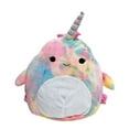 thumbnail image 1 of Squishmallows Kellytoy 12" Navina the Narwhal Plush Doll Soft Plush Backpack, 1 of 6