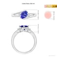 thumbnail image 5 of ANGARA Natural 1.25 ct Tanzanite and Diamond Split Shank Ring in 14K White Gold for Women (Size-8x6mm) | December Birthstone, Birthday, Anniversary, Jewelry Gift for Women | Natural Tanzanite Ring, 5 of 9