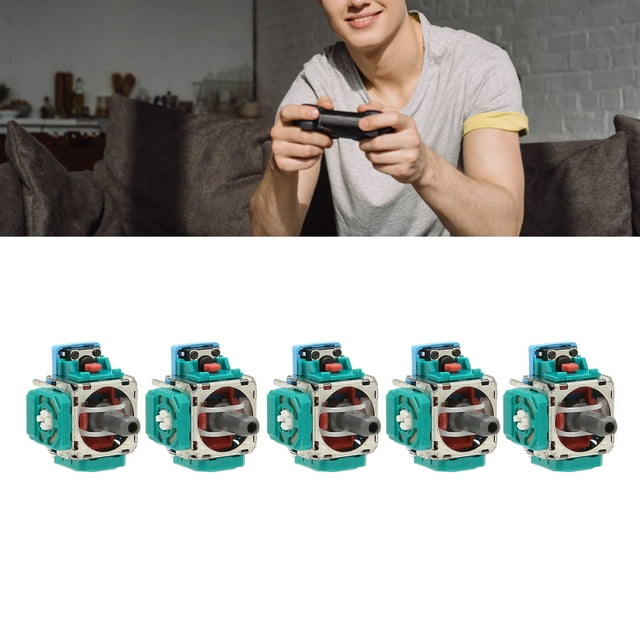 3D Joystick, Game Controller Analog Stick Professional Compact 5Pcs Precise Design Easy To Install ABS for Gamepad