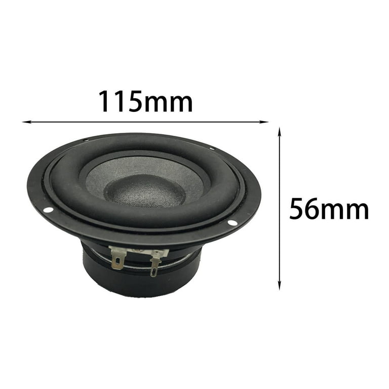 4.5 inch Subwoofer Speaker Stereo Rubber Edge Loudspeaker Stable Multimedia HiFi Speaker Travel Outdoor Car - Walmart.com
