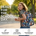 thumbnail image 4 of Uorisanigo Ball Print Backpack Set for Boys and Girls Large Capacity Primary School Shoulder Bag with Insulated Lunch Pouch Pencil Case and Water Bottle Bag, 4 of 7