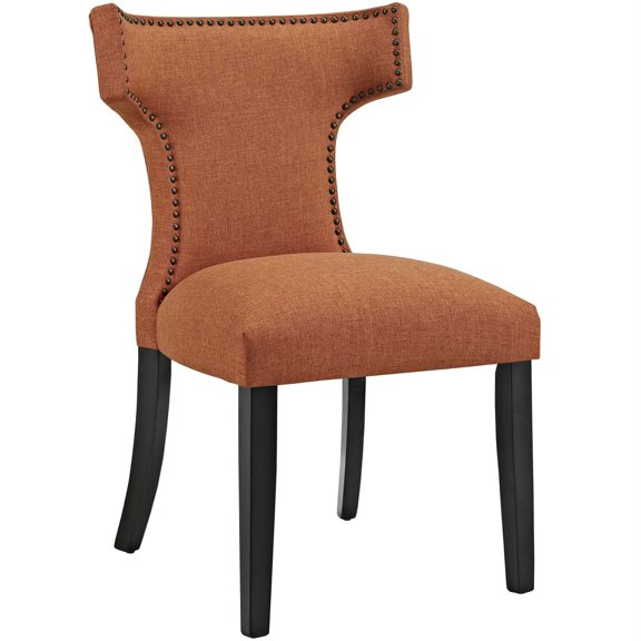 Ergode Curve Fabric Dining Chair - Orange