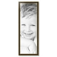 thumbnail image 2 of ArtToFrames 15" x 44" Black Panel With Gold Lip Picture Frame, 15x44 inch Multi Wood Poster Frame (WOM-5092),  Pack, 2 of 7