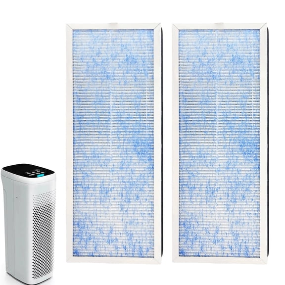 2 Pack Replacement Filter Compatible with Membrane Solutions MS18 Air Purifier, H13 True HEPA Filter, 3 Strage Filtration Efficiency