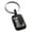Black, variant on Stainless Steel Letter L Initial Dotted Monogram Engraved Small Rectangle Dog Tag Charm Keychain Keyring