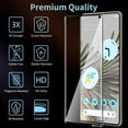 thumbnail image 3 of Tempered Glass Screen Protector Designed for Google Pixel 7 Pro Tempered Glass, Anti Scratch, Bubble Free with Easy Installation Glass For Google Pixel 7 Pro, Pack of 3 Glass Protector, 3 of 7