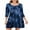 T09-DarkBlue, variant on CRAYNER Casual 3/4 Sleeve Dresses for Women, Casual Tshirt Dress Loose Fits Crew Neck Flowy Swing Fall Dress with Pockets , L