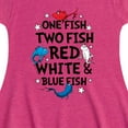 thumbnail image 3 of Dr. Seuss - Red, White and Blue Fish - Toddler And Youth Girls Fit And Flare Dress, 3 of 5