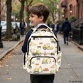 thumbnail image 6 of Chririnla Construction Vehicles Pattern School Backpacks for Girls with Soft Shoulder Lightweight School Bag, Multi-Pocket 17 Inches Travel Ruckpack for High School Hiking, 6 of 10