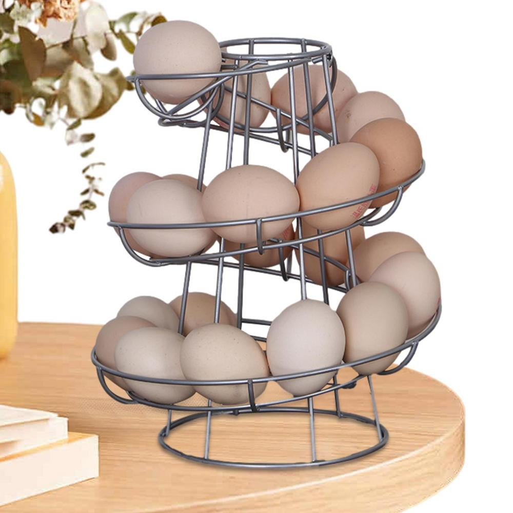  MISTIC COOL Egg Rack Spiral Countertop Egg Holder for Fresh  Eggs : Home & Kitchen