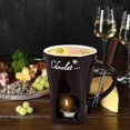thumbnail image 4 of Chocolate Fondue Mug Coffee Cup Chocolate Melting Mug with Fork Fondue Pot Warmer Mug Candy Hot Pot for Candy Cheese Cooking Dessert-lian, 4 of 5