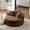 Brown, variant on Comfy Cloud Round Accent Chair, Fluffy Barrel Chaise Lounge with Removable Cover, No Assembly Needed