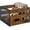 Metal Grid, variant on Vinyl Record Storage, Large LP Vinyl Record Storage Crate, Metal & Wooden Record Holder, Cube Record Organizer Box, Holds up to 80+ Records