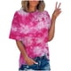 thumbnail image 2 of Fiudx Camisetas para Mujer Camiseta Estampada a La Moda para Mujer, Blusa de Manga Corta, Tops Informales con Cuello Redondo, 2 of 7