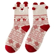 Christmas Socks Kids Unisex Santa Claus Reindeer Merry Xmas Gift Girl Women