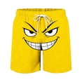 thumbnail image 4 of hengsof Girls Solid Color Expression Printed Pocket Casual Shorts, Cute Loose Comfortable Home Shorts, Children's Beach Shorts, Sizes 5-14 Years Old, 4 of 6