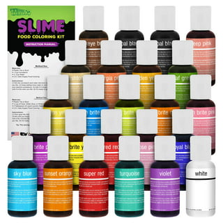 6 Color Liqua-Gel Slime Making Food Coloring Dye Kit - Non-Toxic, Food Grade